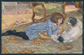 Artist Cantù Collie dog girl postcard BB4714 – fronte