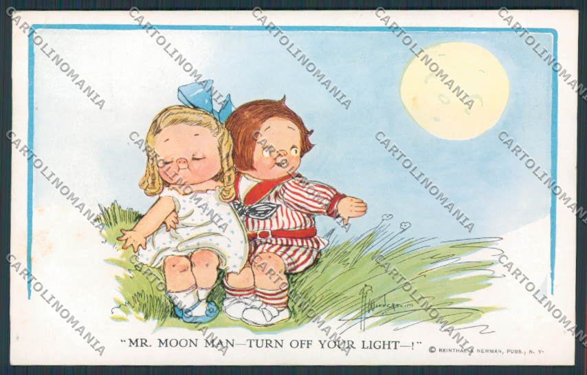 Artist Drayton children Paper Moon serie 178 postcard BB4879 – fronte