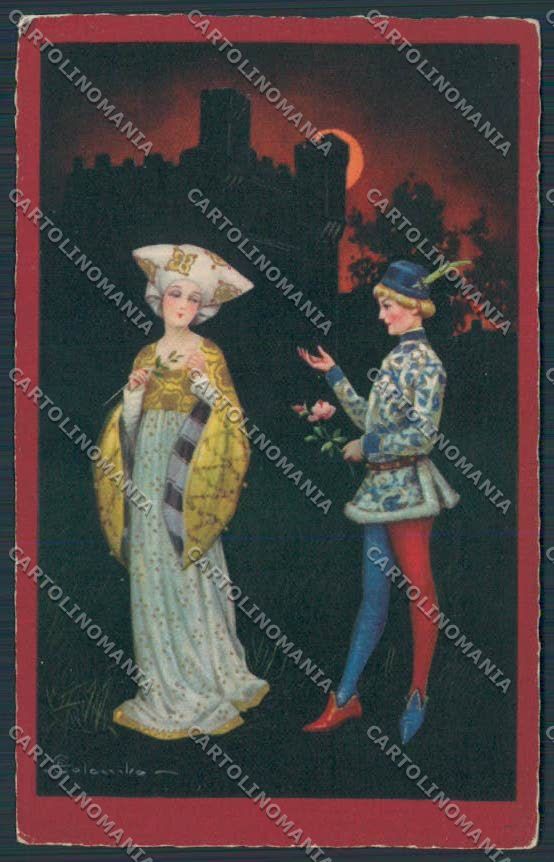 Artist Colombo Lady serie 2137 postcard BB4954 – fronte