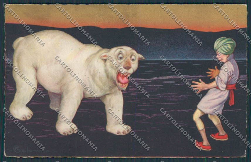 Artist Colombo Polar Bear serie 2122 postcard BB4981 – fronte