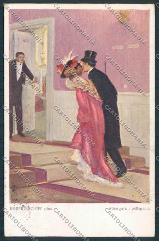Artist Schiff lady serie 22 WRINKLES postcard BB5007 – fronte