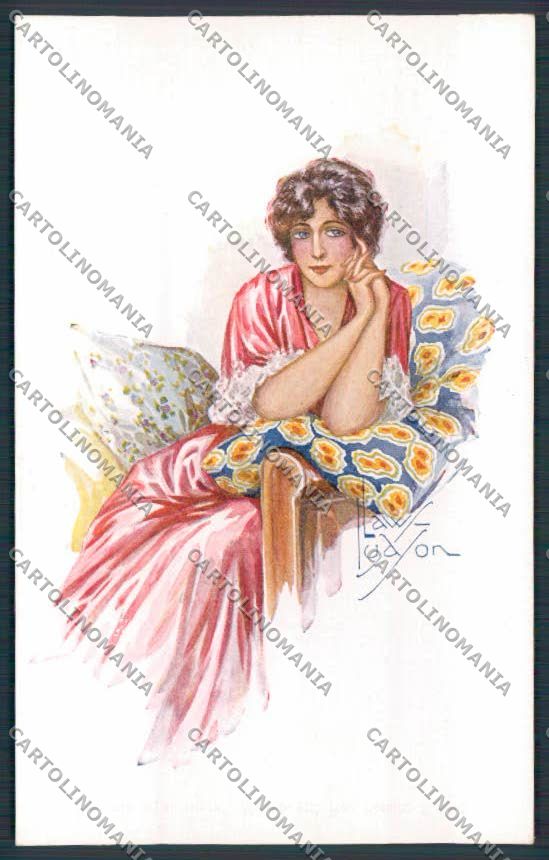 Artist Ludson Laws Lady serie 66 postcard BB5009 – fronte