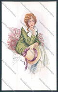 Artist Ludson Laws Lady serie 66 postcard BB5012 – fronte