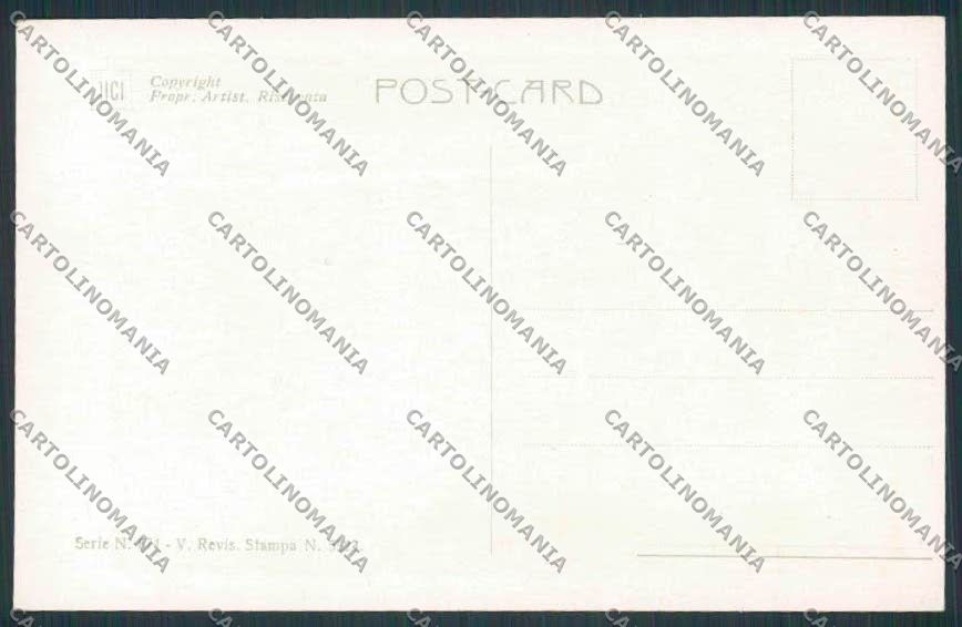Artist Monestier romantic couple serie 874 postcard BB5015 – retro