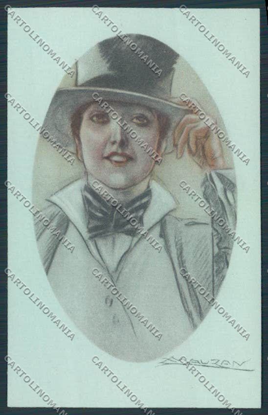 Artist Mauzan Lady art deco serie 279 postcard BB5102 – fronte