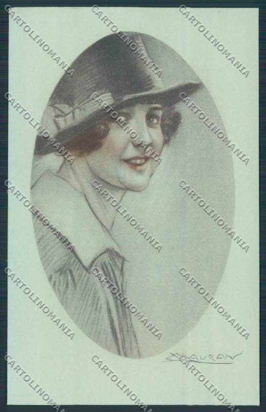 Artist Mauzan Lady art deco serie 279 postcard BB5105 – fronte