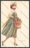 Artist Bompard Lady serie 971 postcard BB5147 – fronte