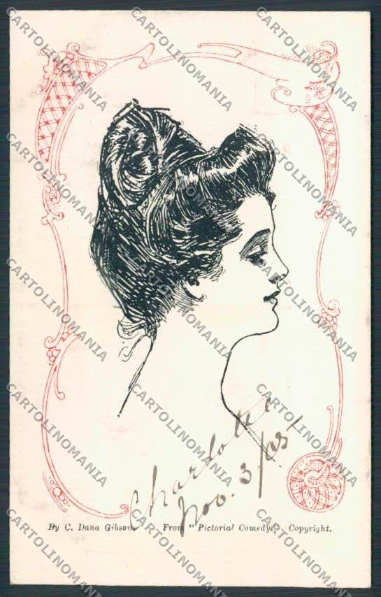 Artist Gibson lady postcard BB5239 – fronte