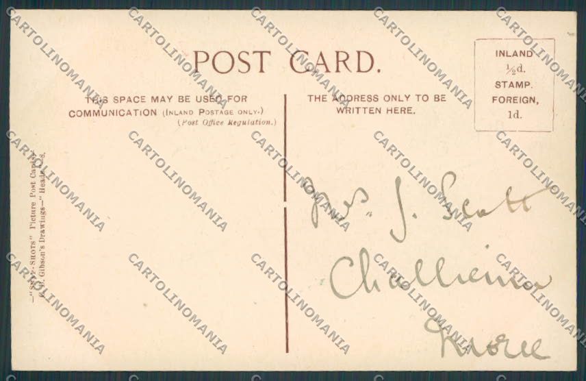 Artist Gibson lady postcard BB5239 – retro