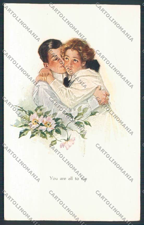Artist Romantic couple WRINKLES postcard BB5253 – fronte