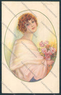 Artist Grande glamour lady serie 409 postcard BB5444 – fronte