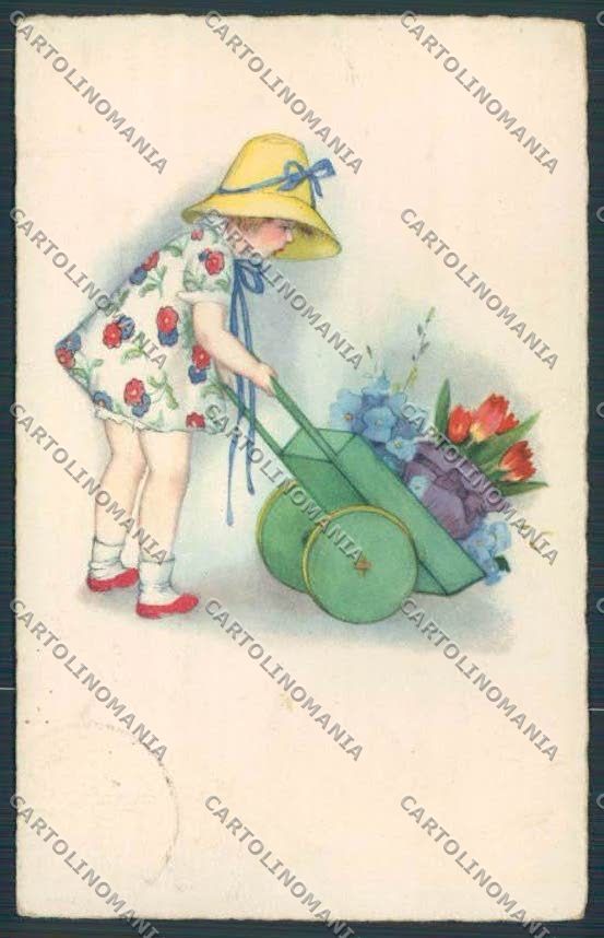 Artist Hannes Petersen children ABRADED HWB 3315 postcard BB5457 – fronte