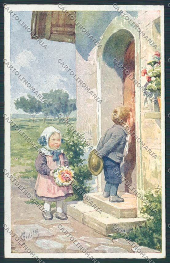 Artist Feiertag children BKWI 490 postcard BB5475 – fronte