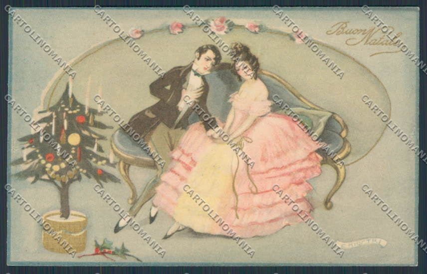 Artist Chiostri Couple Art Deco Easter serie 251 cartolina postcard BB5992 – fronte