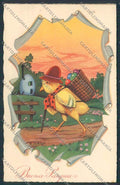 Artist Sgrilli chick Easter serie 2388 postcard cartolina BB6549 – fronte