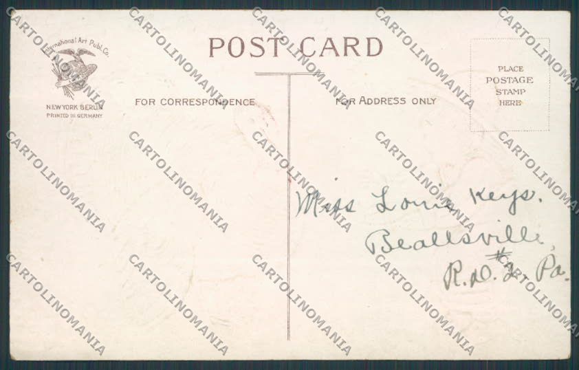 Artist Clapsaddle Ellen Thanksgiving Turkey Relief postcard cartolina BB6937 – retro
