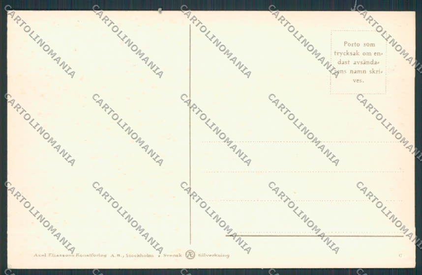 Artist Moller Ingeborg Art Deco Christmas postcard cartolina BB6997 – retro