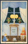 Artist Moller Ingeborg Art Deco Christmas postcard cartolina BB6998 – fronte