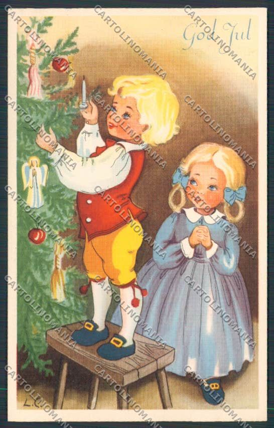 Artist Child Christmas postcard cartolina BB7015 – fronte