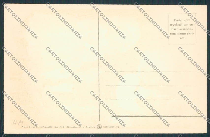 Artist Child Christmas postcard cartolina BB7015 – retro