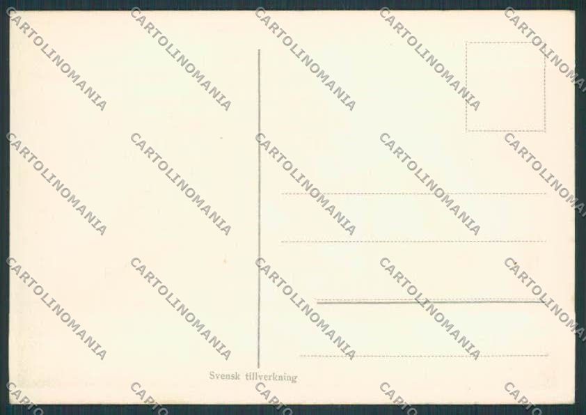 Artist Aina Child New Year postcard cartolina BB7021 – retro