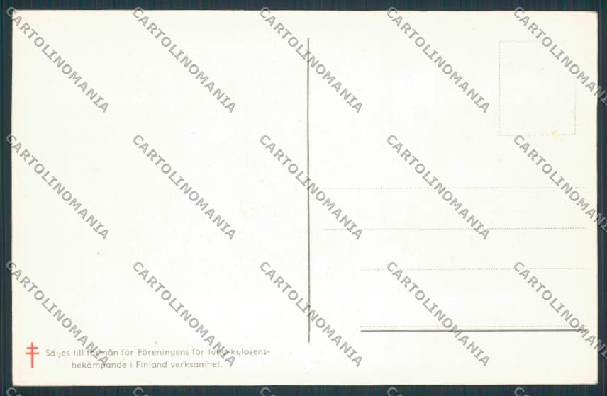 Artist Santa Christmas postcard cartolina BB7026 – retro