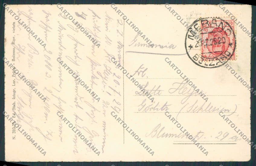 Bolzano Merano Castel Tirolo cartolina BB7155 – retro