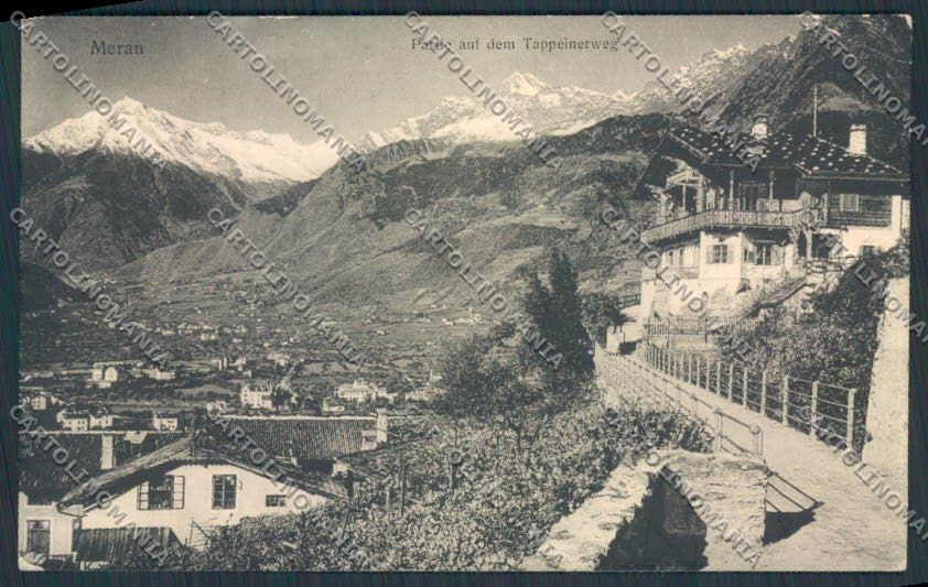 Bolzano Merano Panorama PIEGHINA cartolina BB7156 – fronte