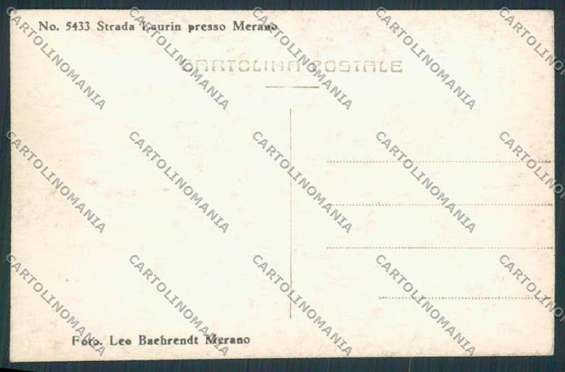 Bolzano Merano Strada Laurin foto Baehrendt cartolina BB7157 – retro