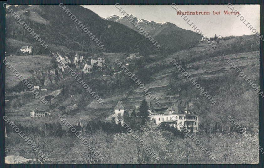 Bolzano Merano Panorana PIEGA cartolina BB7169 – fronte
