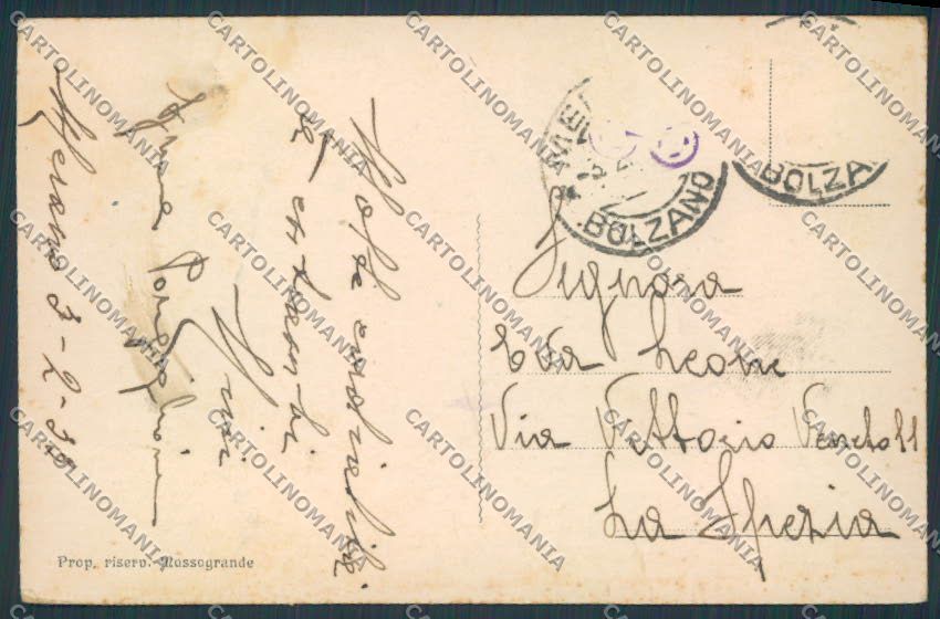 Bolzano Merano Salone di Cura cartolina BB7170 – retro