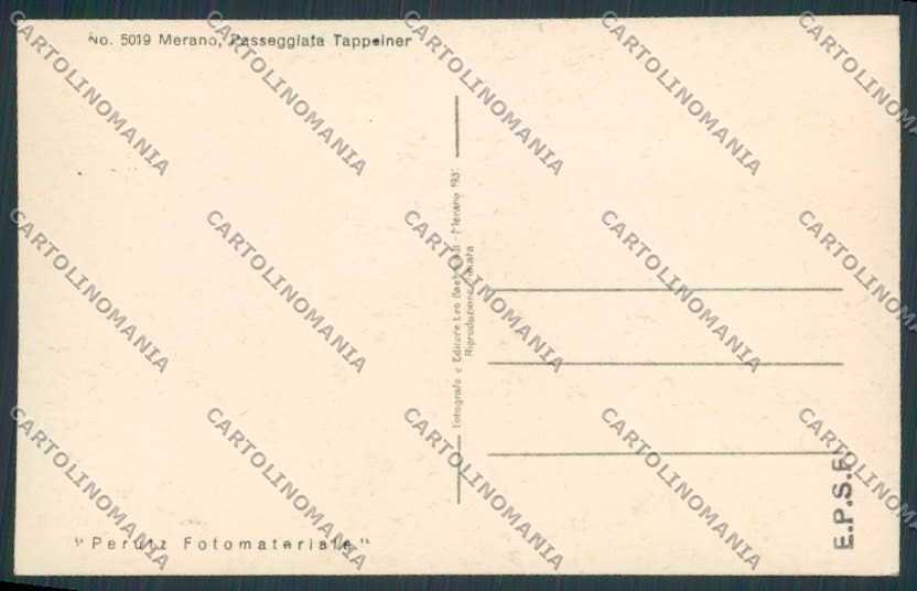 Bolzano Merano Passeggiata Tappeiner foto cartolina BB7178 – retro