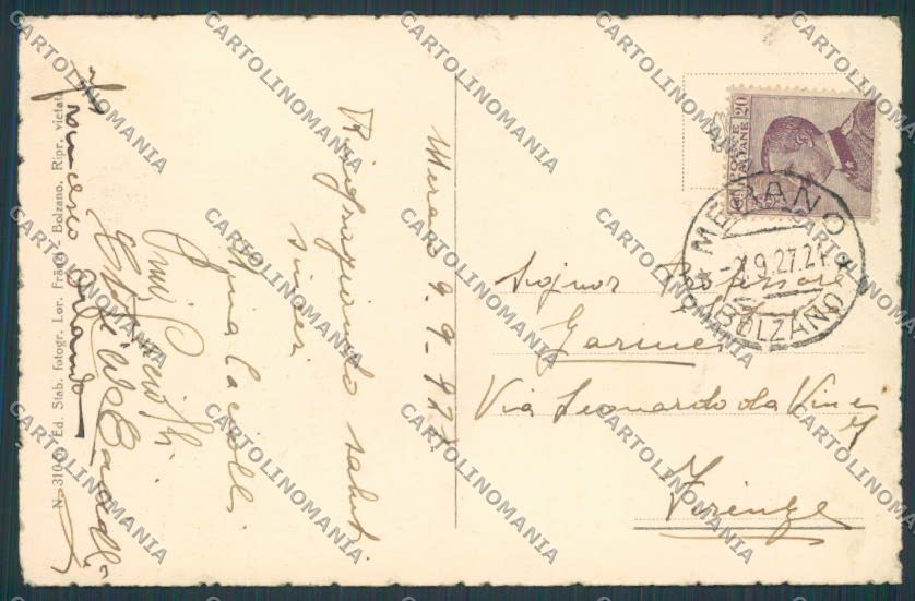 Bolzano Merano Panorama cartolina BB7188 – retro