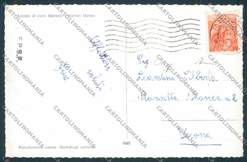 Bolzano Merano Panorama foto cartolina BB7192 – retro