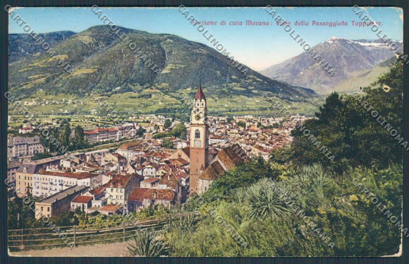 Bolzano Merano Panorama PIEGA cartolina BB7197 – fronte