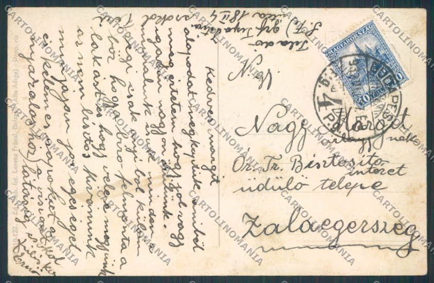Bolzano Merano Panorama PIEGA cartolina BB7197 – retro