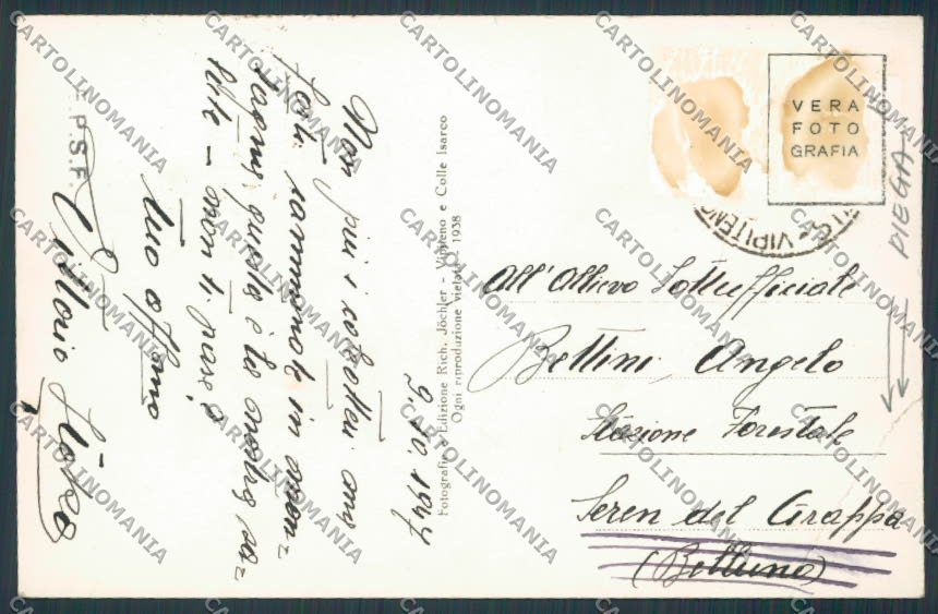 Bolzano Vipiteno Sterzing PIEGHE foto cartolina BB7198 – retro
