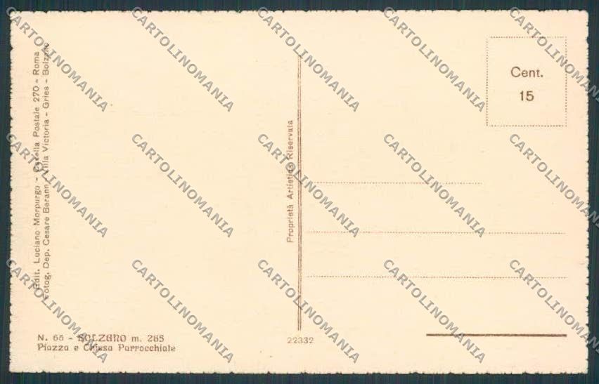Bolzano Città Chiesa Parrocchiale cartolina BB7241 – retro