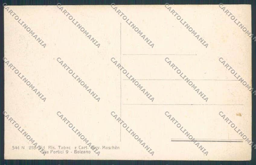 Bolzano Città Municipio cartolina BB7245 – retro
