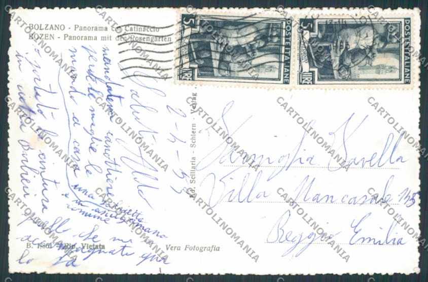 Bolzano Città Panorama foto cartolina BB7251 – retro