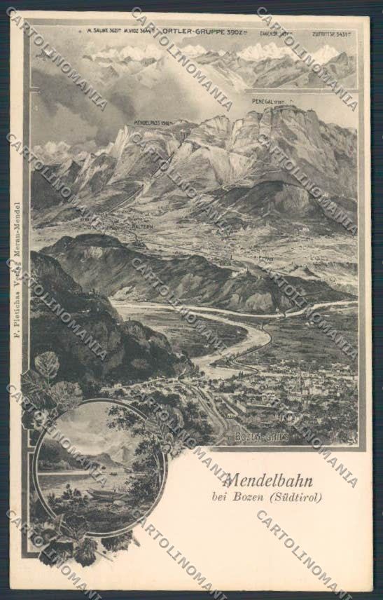 Bolzano Città Mendelbahn cartolina BB7274 – fronte