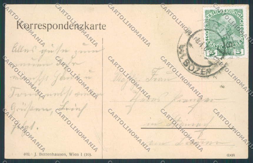 Bolzano Città Walterplatz cartolina BB7289 – retro