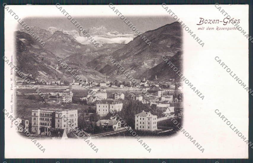 Bolzano Città Panorama ABRASIONI cartolina BB7301 – fronte