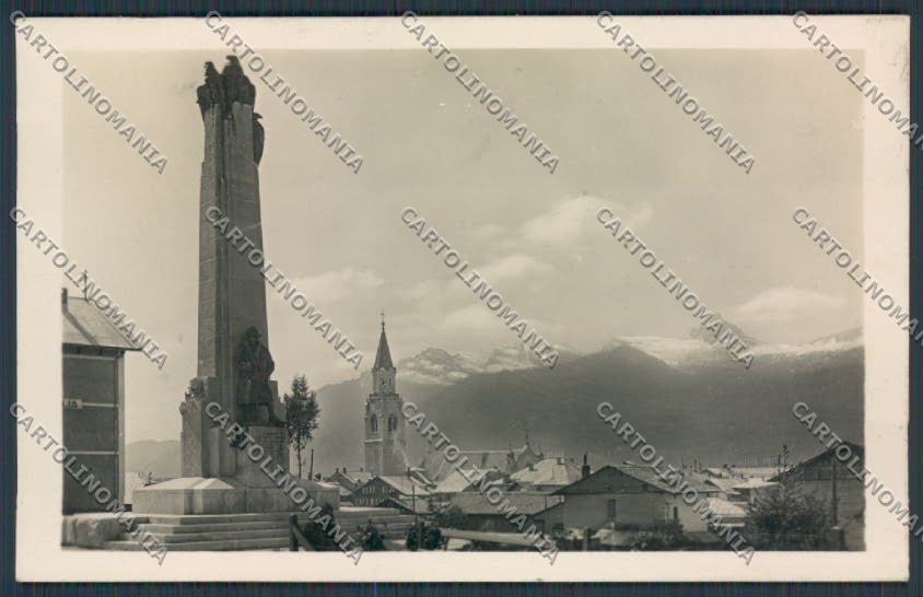 Belluno Cortina Monumento Generale Cantore foto cartolina BB7368 – fronte