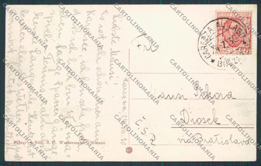 Bolzano Carezza al Lago Grand Hotel cartolina BB7378 – retro