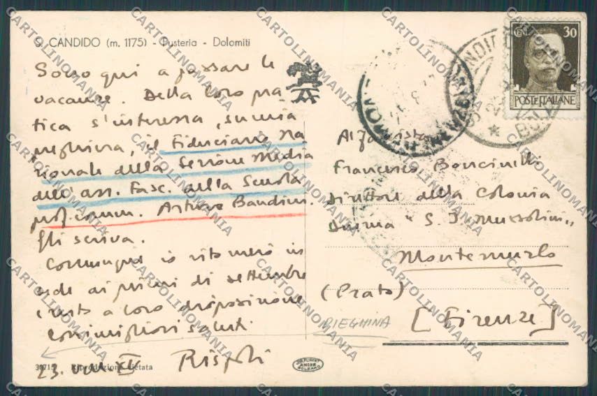 Bolzano San Candido Panorama PIEGHINE foto cartolina BB7401 – retro