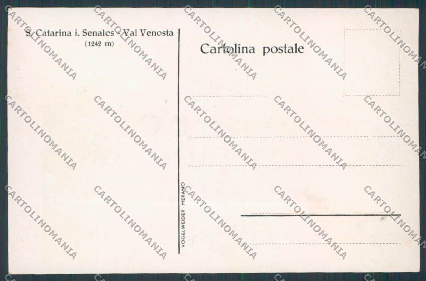 Bolzano Santa Catarina Senales cartolina BB7411 – retro