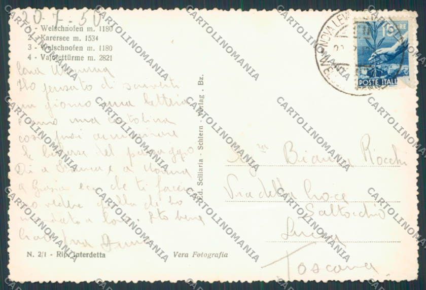 Bolzano Novalevante Vedutine foto cartolina BB7416 – retro