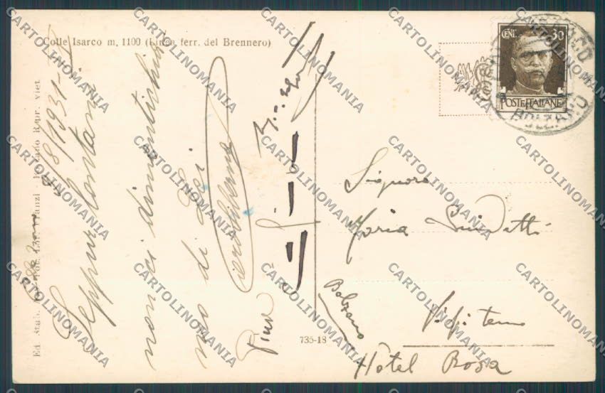 Bolzano Colle Isarco Panorama foto cartolina BB7420 – retro