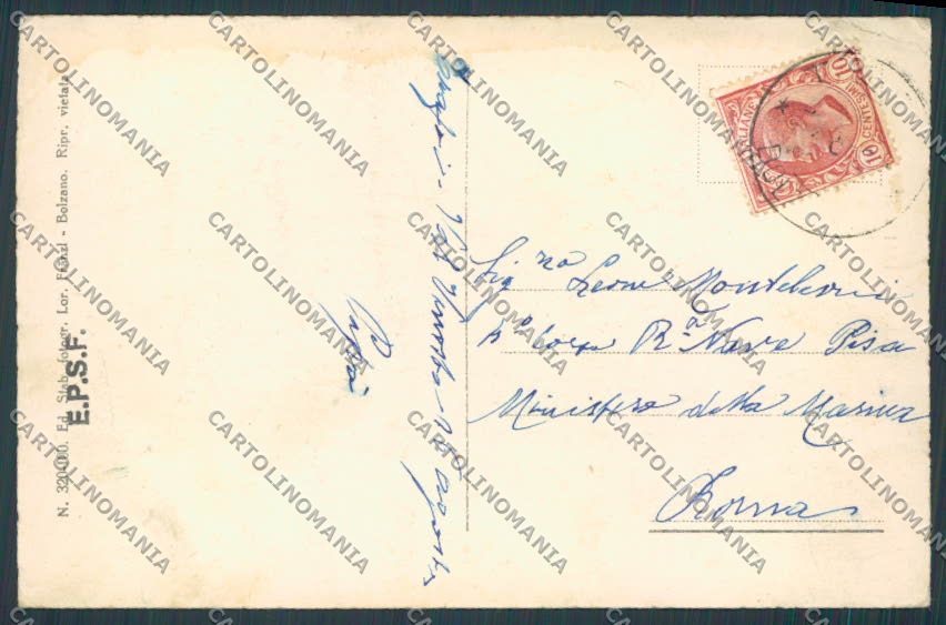 Bolzano Trafoi Ortler cartolina BB7436 – retro